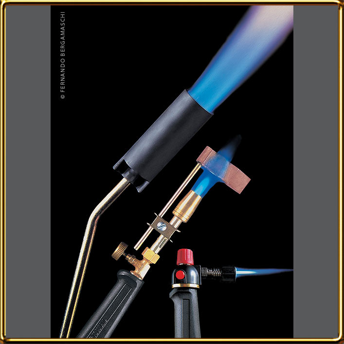 Advertising photo of various types of gas torches